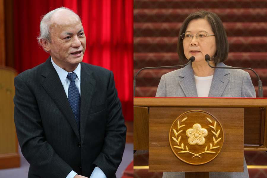 新上任的最高行政法院院長吳明鴻（左）是總統蔡英文（右）的表姊夫。（本刊資料照）