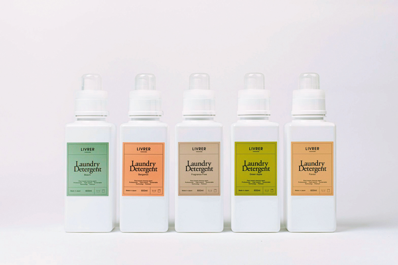 日常全效洗衣精共有無香、森林、海洋、青蘋果與佛手柑等5種味道。各NT$1,100╱600ml（在商行提供）
