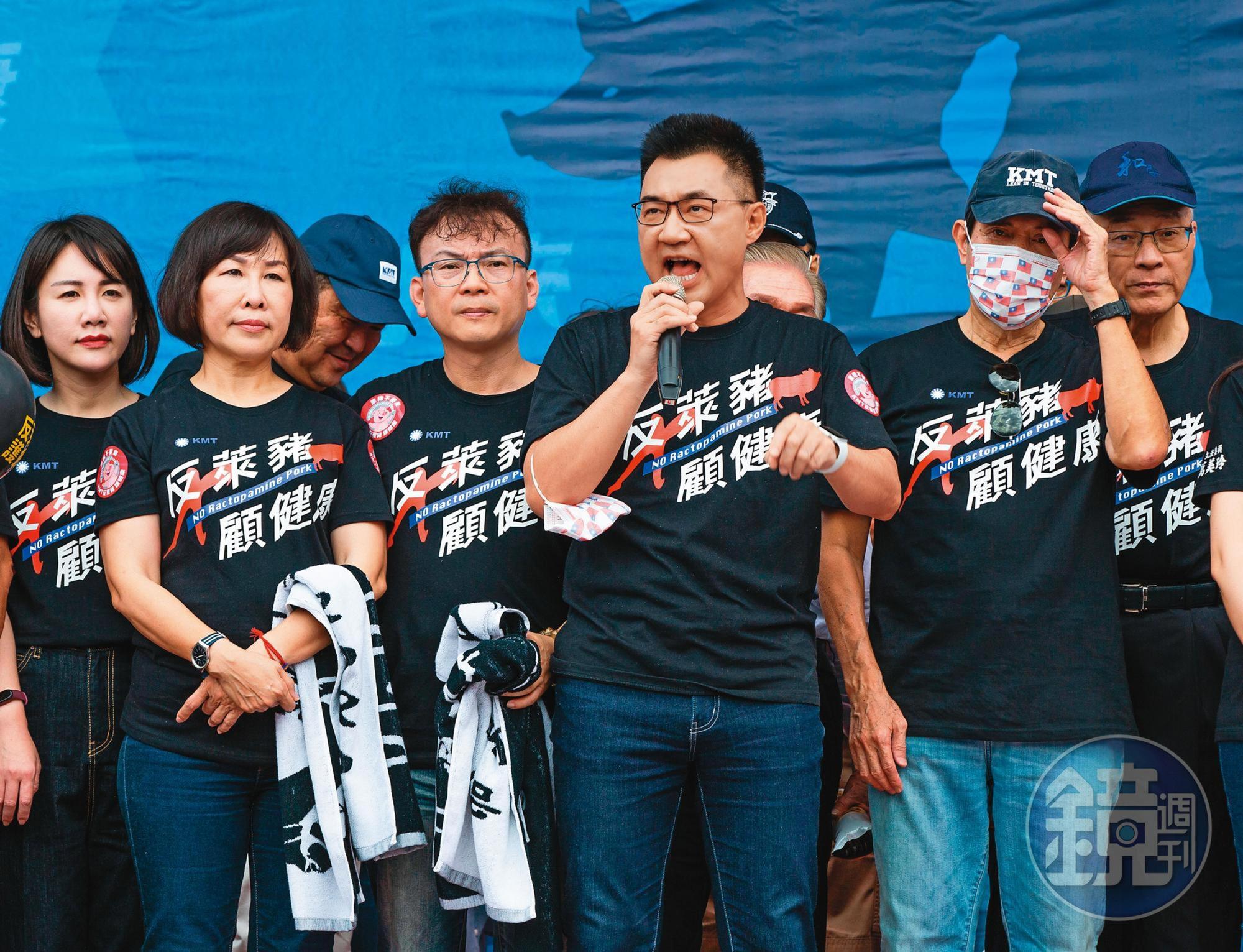 江啟臣全力投入反萊豬議題，但沒想到在一般民眾心裡，支持度卻不及朱立倫。