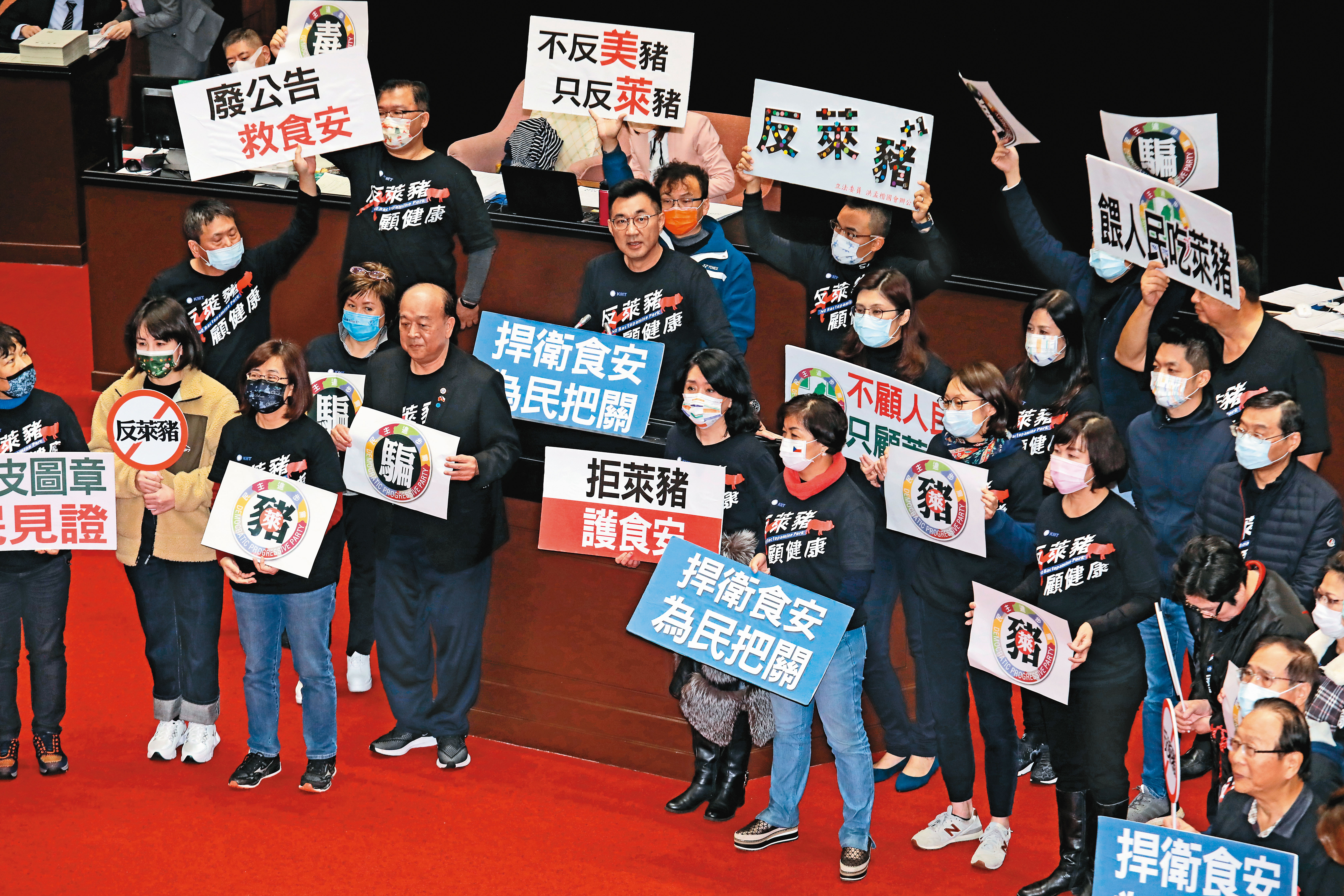 立法院院會24日審查9項開放萊豬行政命令，國民黨團選擇柔性抗爭，要求記名表決。