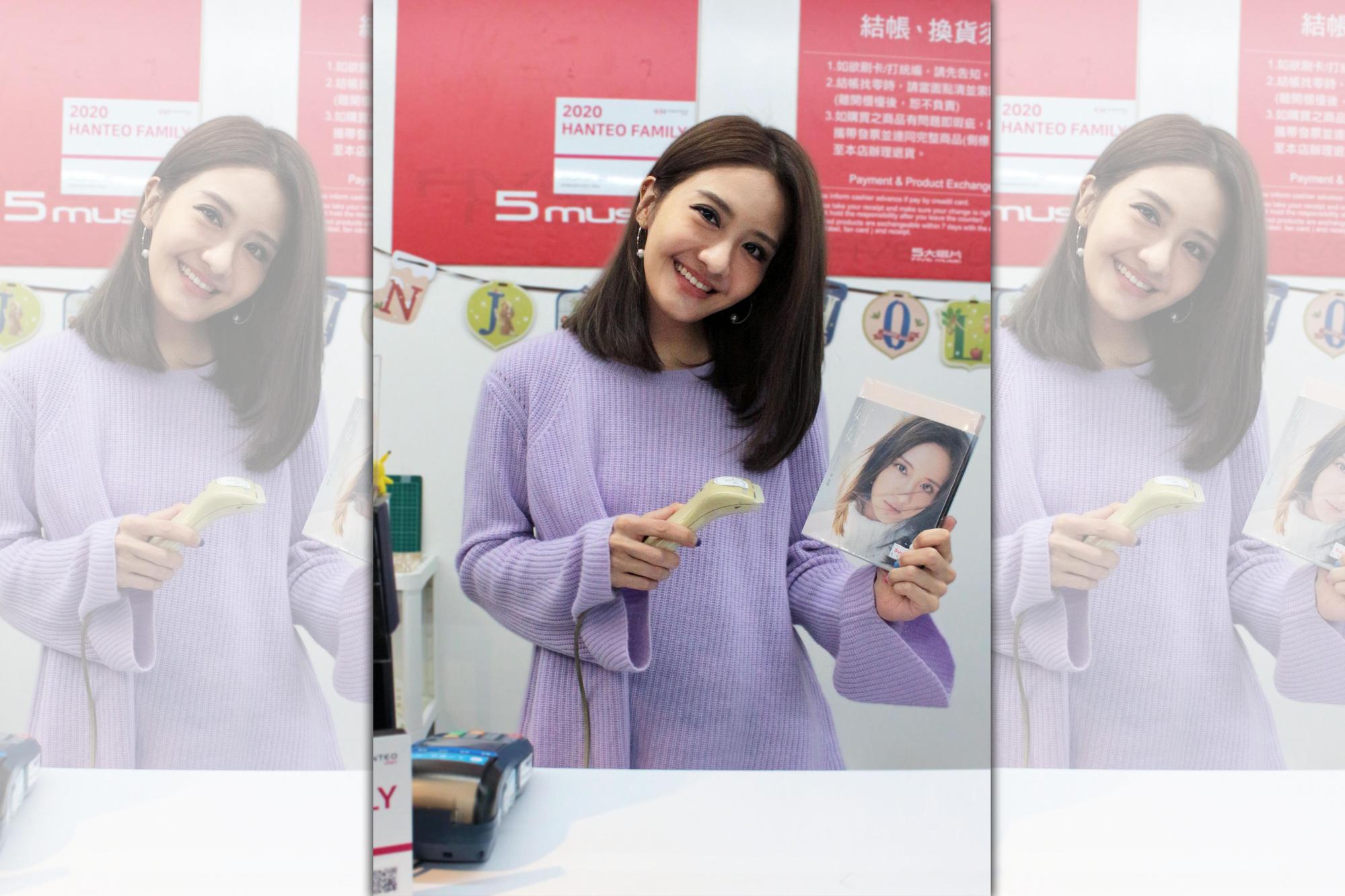 李宣榕推出新專輯《好好》,昨(27日)在唱片行擔任「一日好好店長」,與粉絲近距離接觸。(福茂唱片提供)