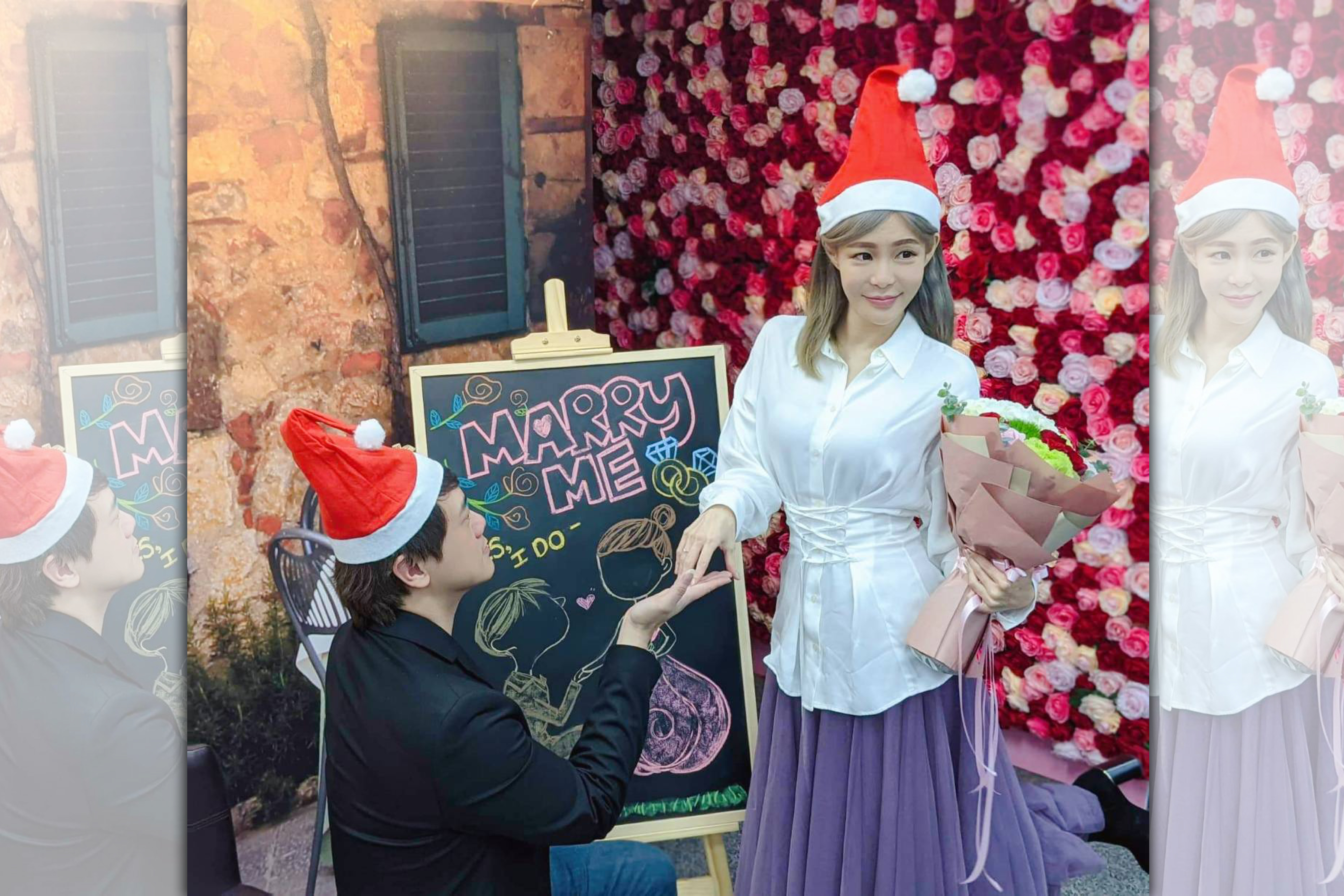 孟慶而(右)和男友Eddie(左)交往3年,在耶誕節當天完結。(孟慶而提供)