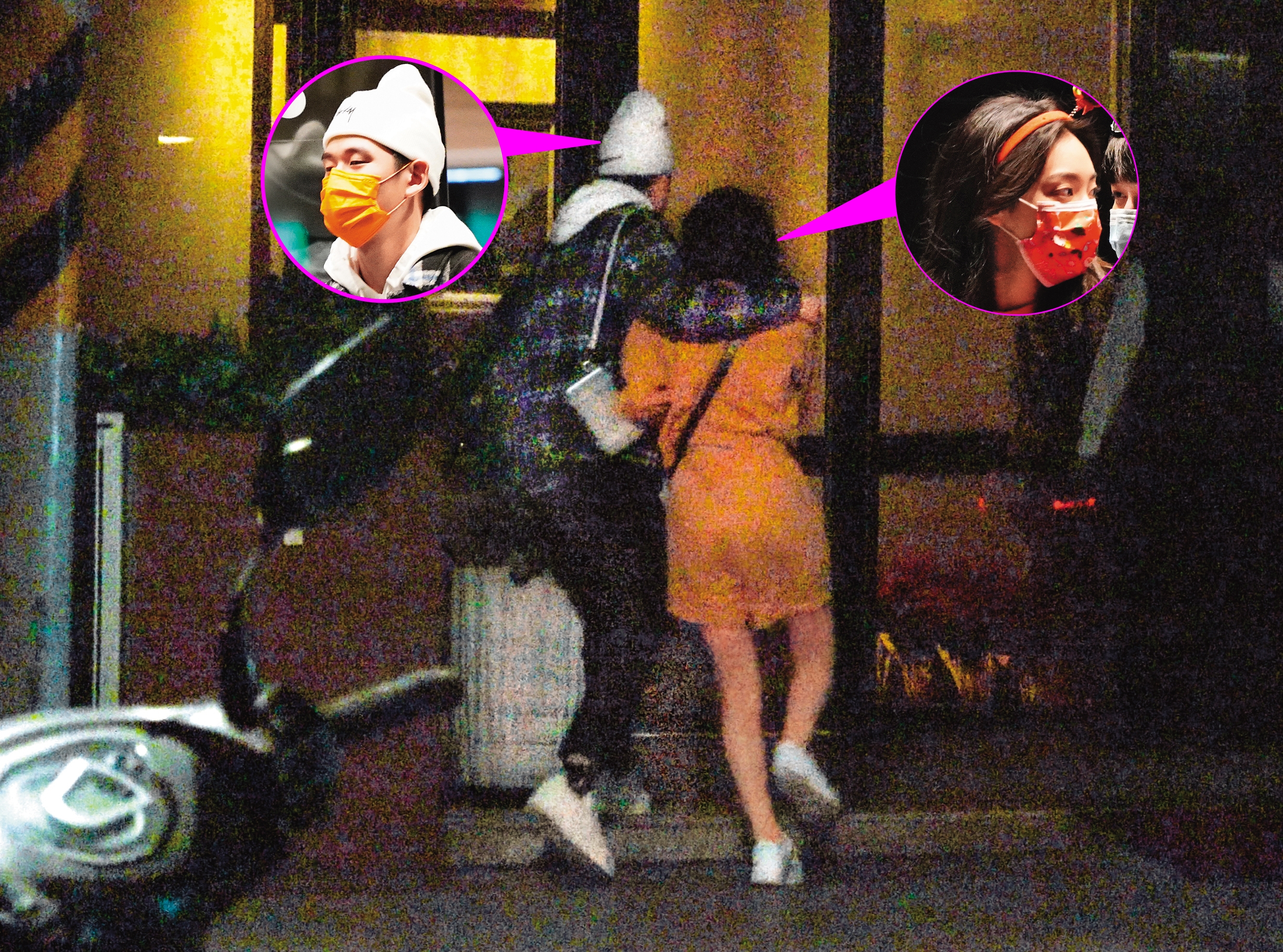 12/25，01:57，周興哲非常貼心，把橘衣女子接進家門。