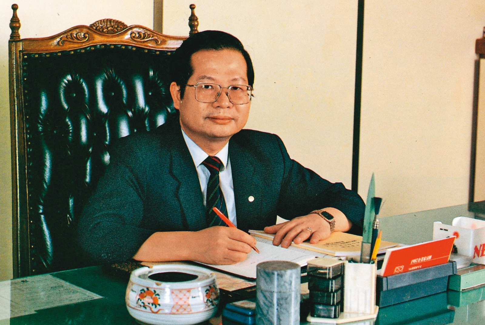 陳勝宏曾是貿易商,1982年出任陽明山信用合作社理事主席。(陳勝宏提供)