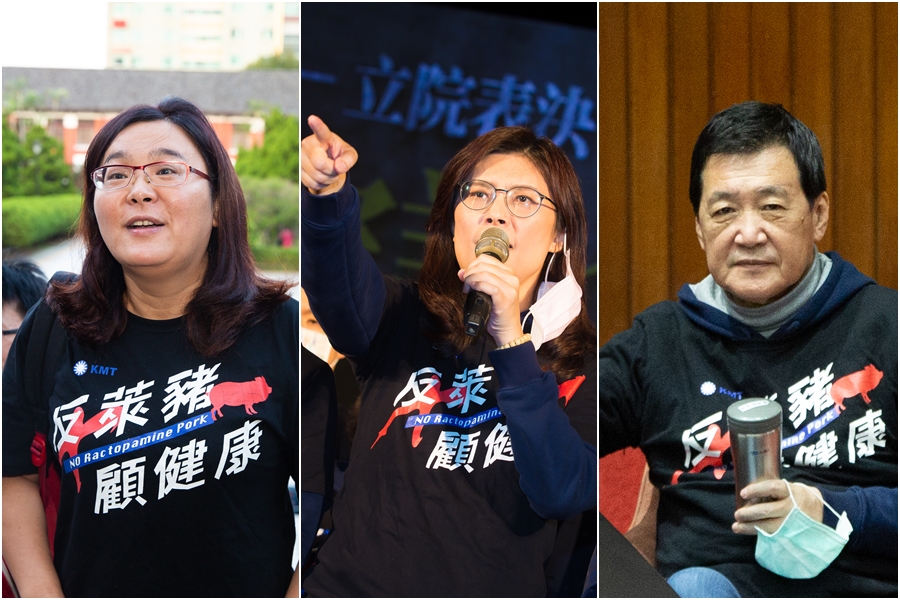 國民黨新任黨團幹部，由立委費鴻泰（右）接任總召、鄭麗文（中）升任書記長、陳玉珍（左）接任首席副書記長。（本刊資料照）