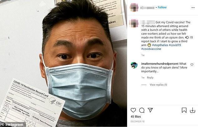 急診室護士馬修18日接種輝瑞疫苗，8天後確診武漢肺炎。（翻攝Matthew W.IG）