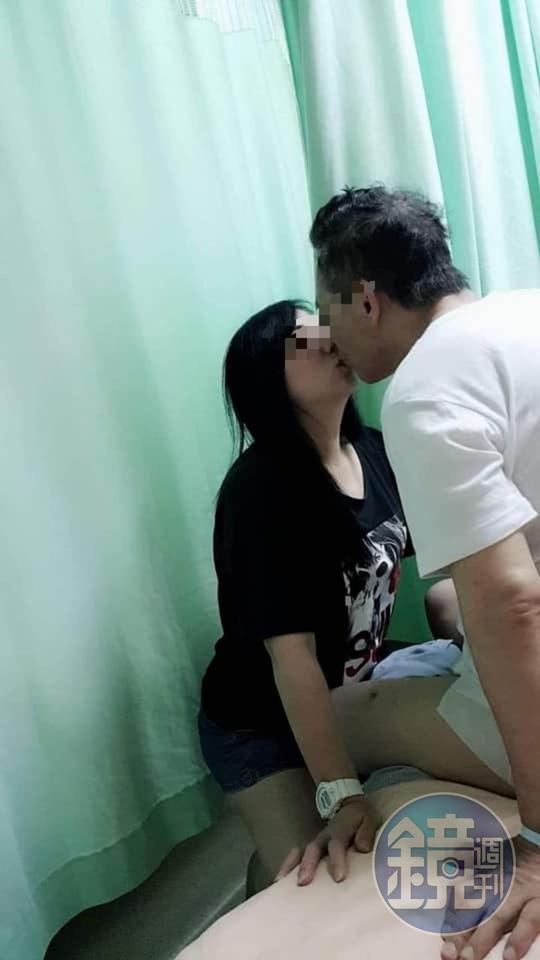 方男住院時,女方曾熱情獻吻,對比現在的翻臉不認人,讓方男覺得上當受騙。(讀者提供)