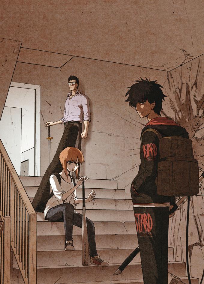Netflix斥資新台幣8.1億元翻拍人氣LINE WEBTOON《Sweet Home》，找來宋江、李陣郁等人聯手對抗怪物。（LINE WEBTOON提供）