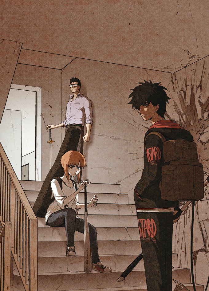 Netflix斥資新台幣8.1億元翻拍人氣LINE WEBTOON《Sweet Home》，找來宋江、李陣郁等人聯手對抗怪物。（LINE WEBTOON提供）