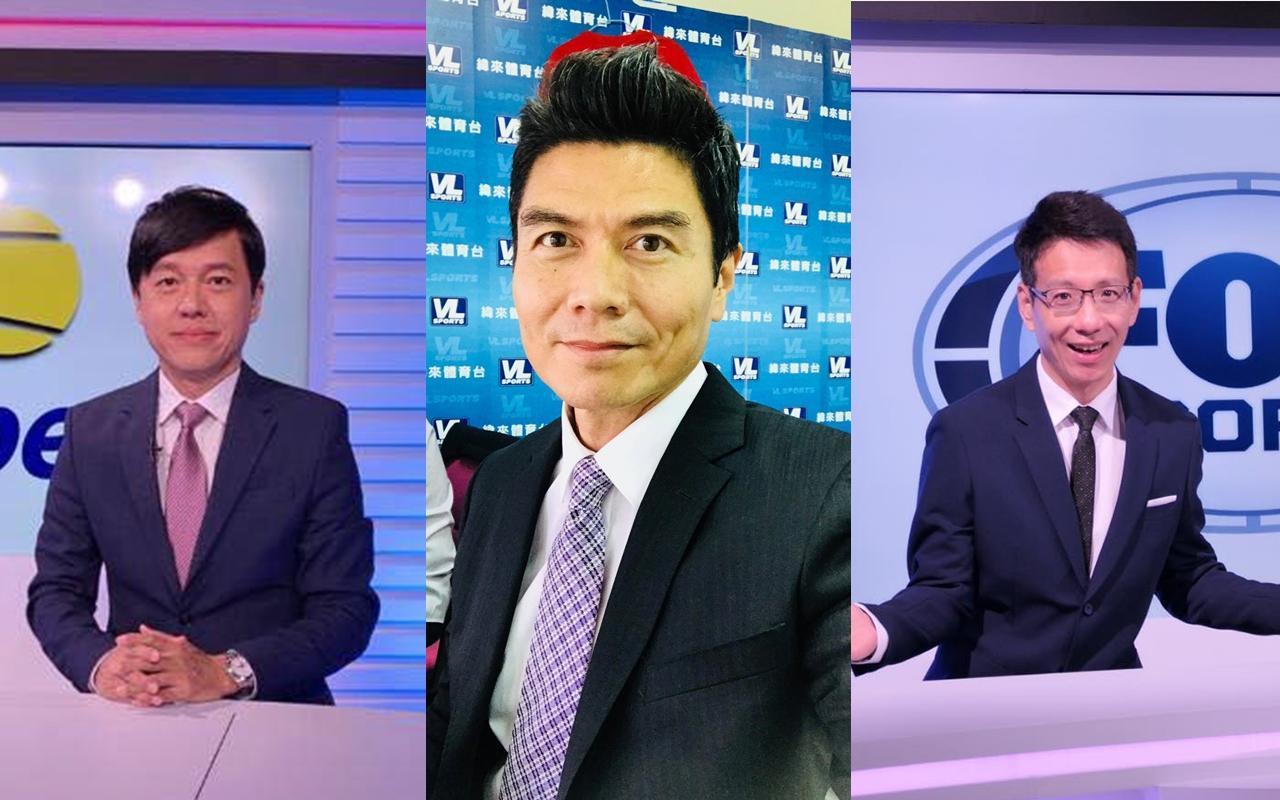 FOX體與台主播許乃仁(左起)、常富寧、田鴻魁與觀眾道別。(翻攝自臉書)