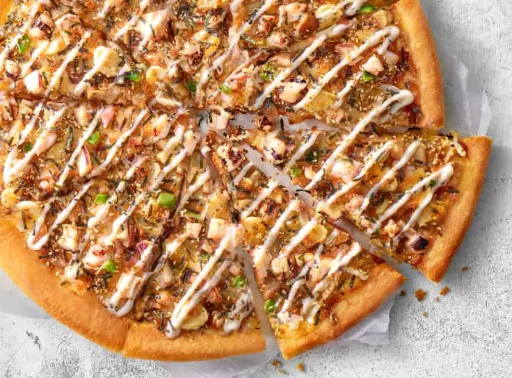 必勝客經典口味「和風章魚燒」暫別菜單。（翻攝必勝客臉書）