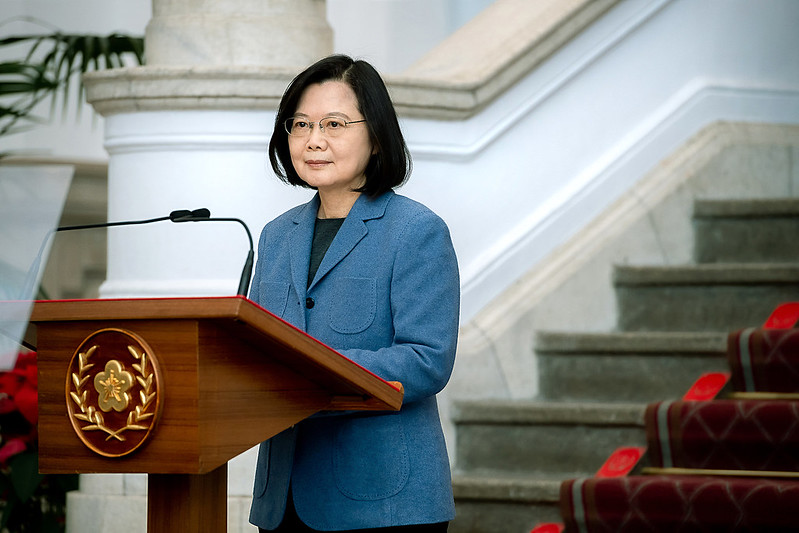 總統蔡英文分享，從今年元旦開始，很多新的政策上路，為國民帶來「4個照顧」。（總統府提供）