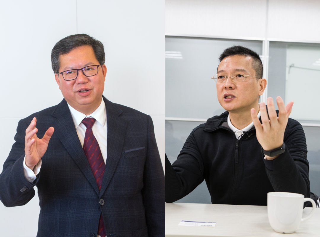桃園市長鄭文燦（左圖）表示會遵循中央標準執行，孫大千（右圖）狠酸他是「萊豬市長」。（本刊資料照）