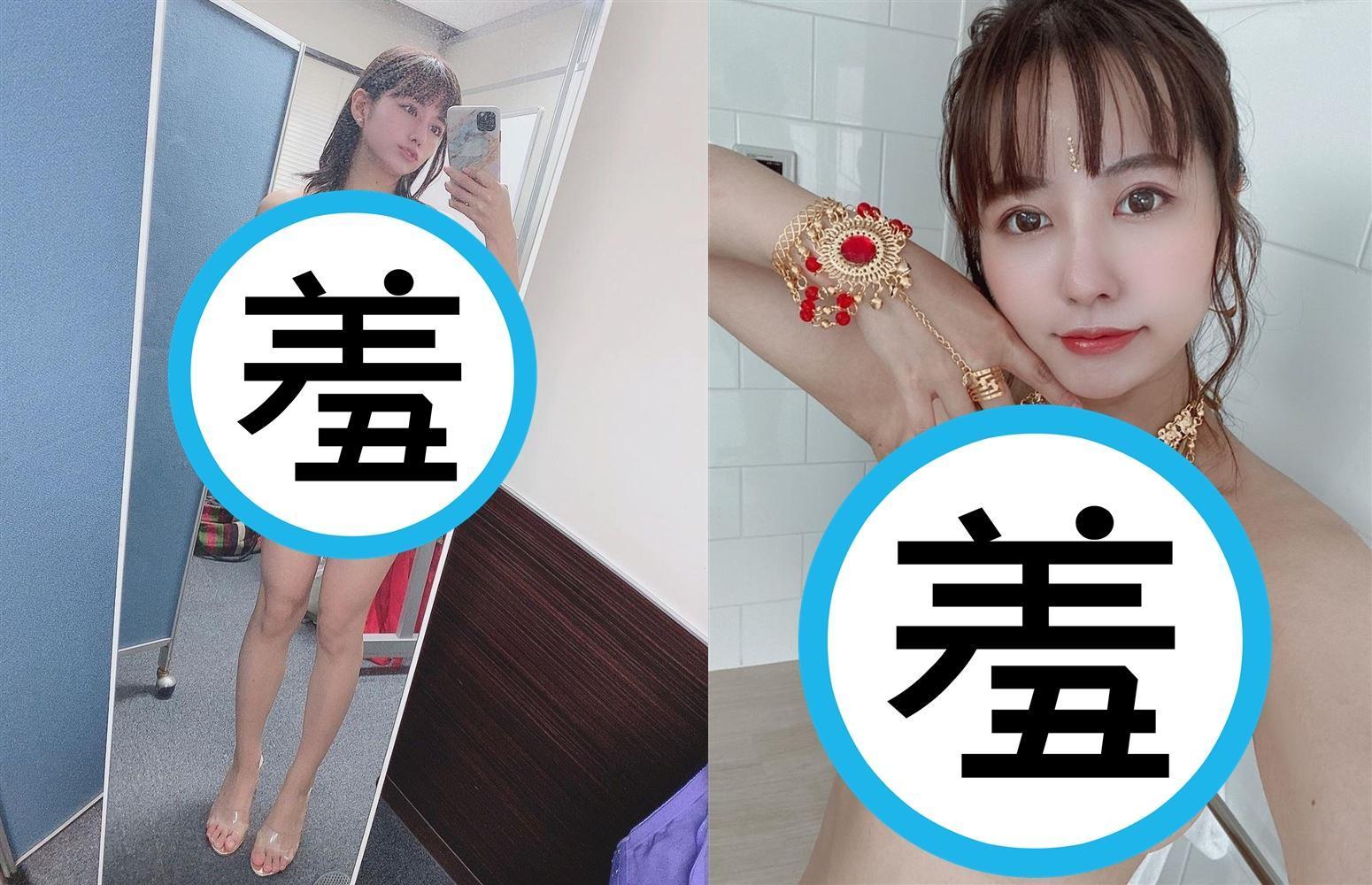 旅日台籍女星熱愛貼上辣照吸引粉絲關注。(翻攝咖滋咪IG)