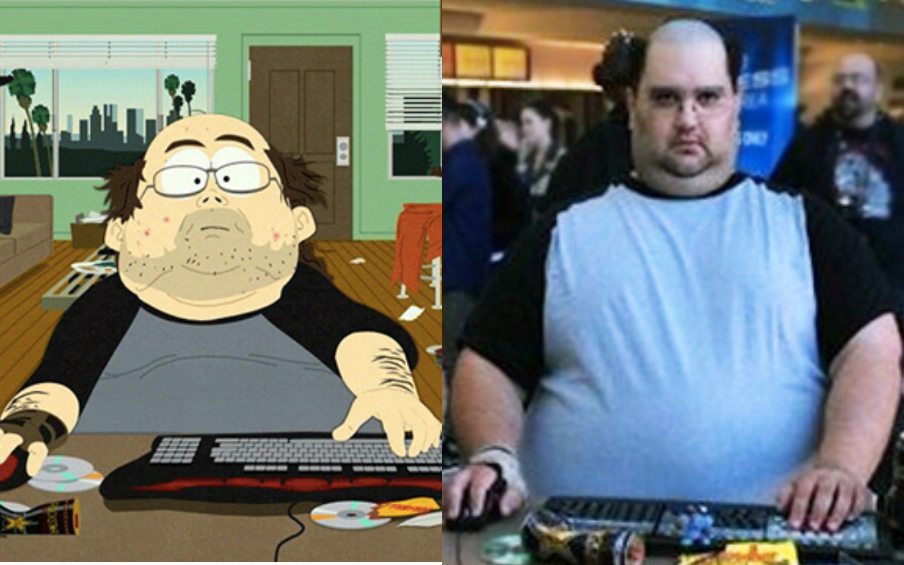 Jarod Nandin因Cos《南方公園》的肥宅而爆紅。（翻攝自遊戲維基）