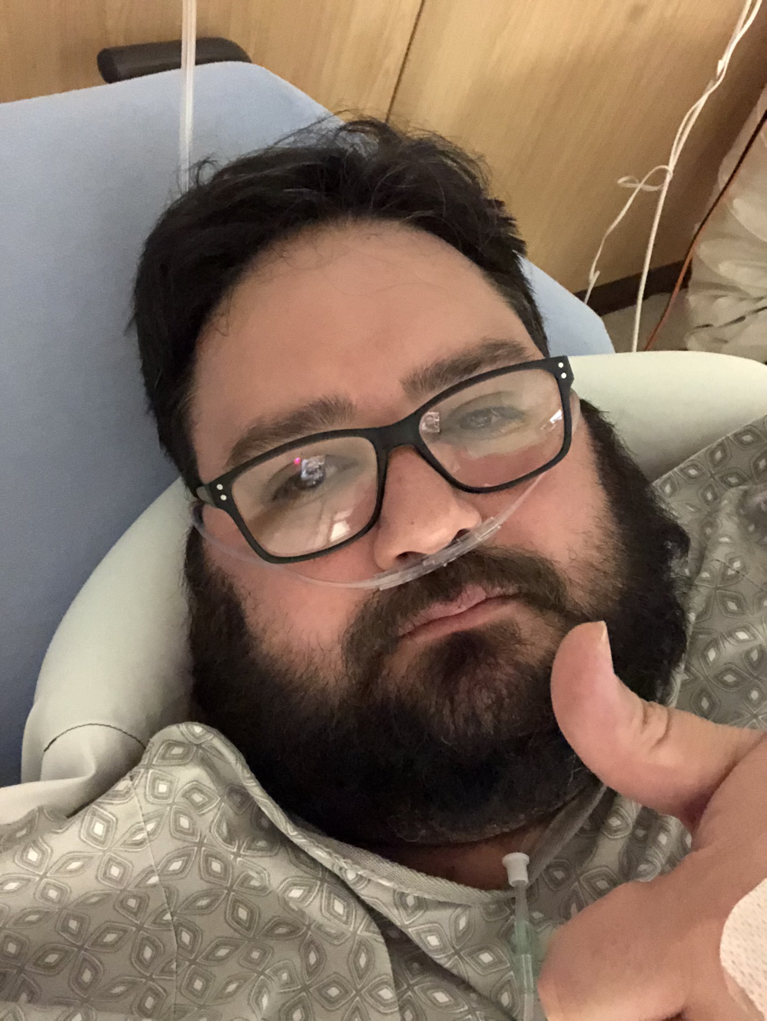 Jarod Nandin送醫急診並在19日寫下「感覺好多了」。（翻攝自Twitter）