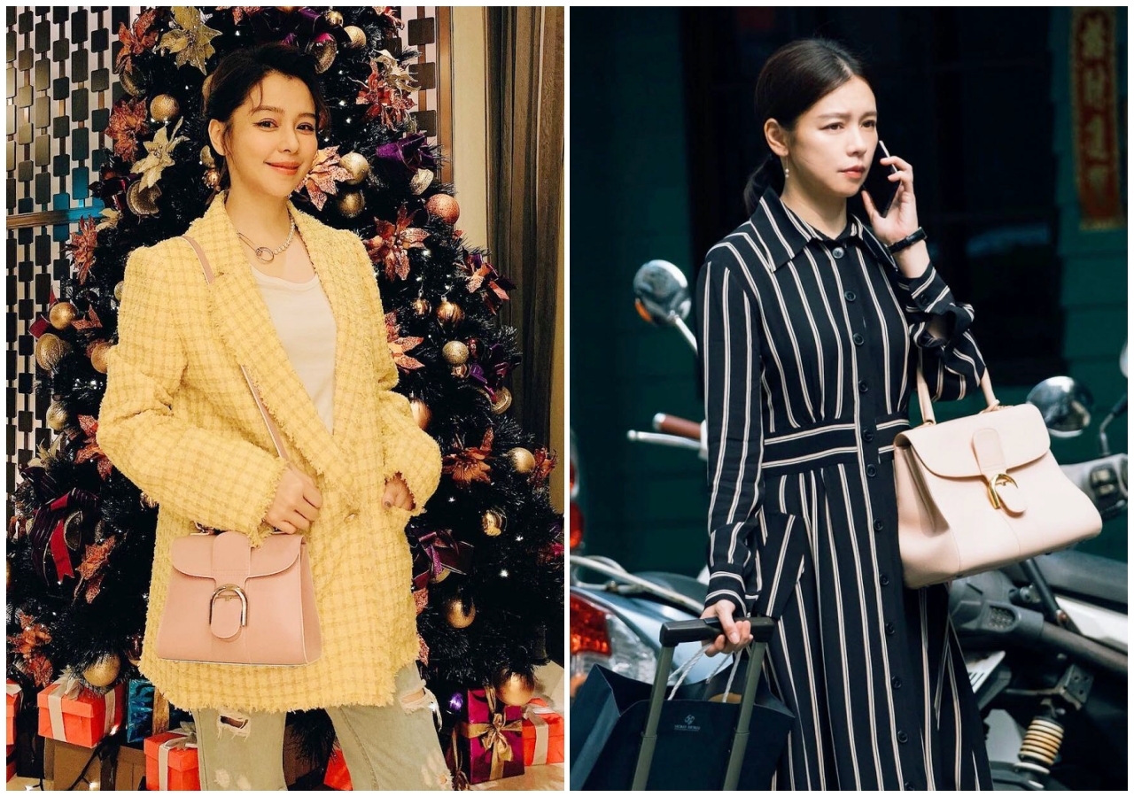 徐若瑄無論是在私人生活或是《孤味》戲裡的角色，都選擇DELVAUX Brillant粉色系手袋。（劇照由威視影業提供）