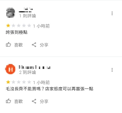 肉店嗆熊貓風波延燒,無辜店家遭波及洗負評崩潰表示「拜託停止」。(翻攝自Google地圖)