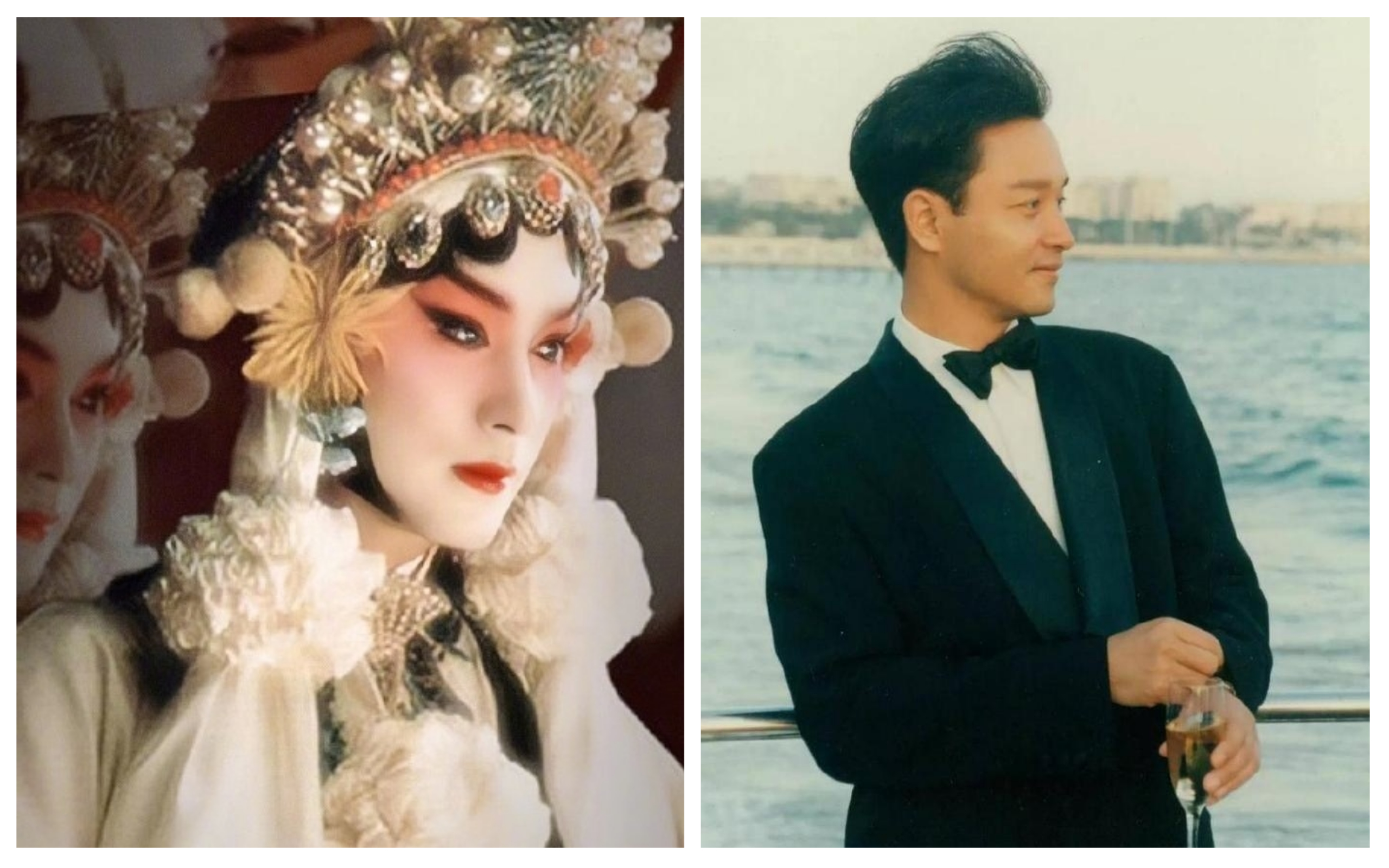 「哥哥」張國榮當年「白蛇」扮相曝光，引來網友一片讚聲。（翻攝自《天天向上》微博）