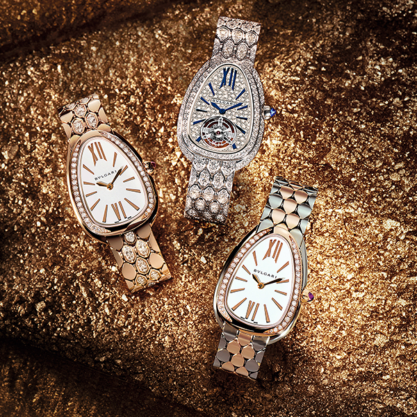 Serpenti Seduttori除了半金款鑲鑽款（約NT$ 389,700）之外，還有陀飛輪全鑽款（約NT$ 4,980,000），以及玫瑰金鑲鑽（約NT$ 1,261,000）等款式，可以根據預算或需求有不同的選擇。
