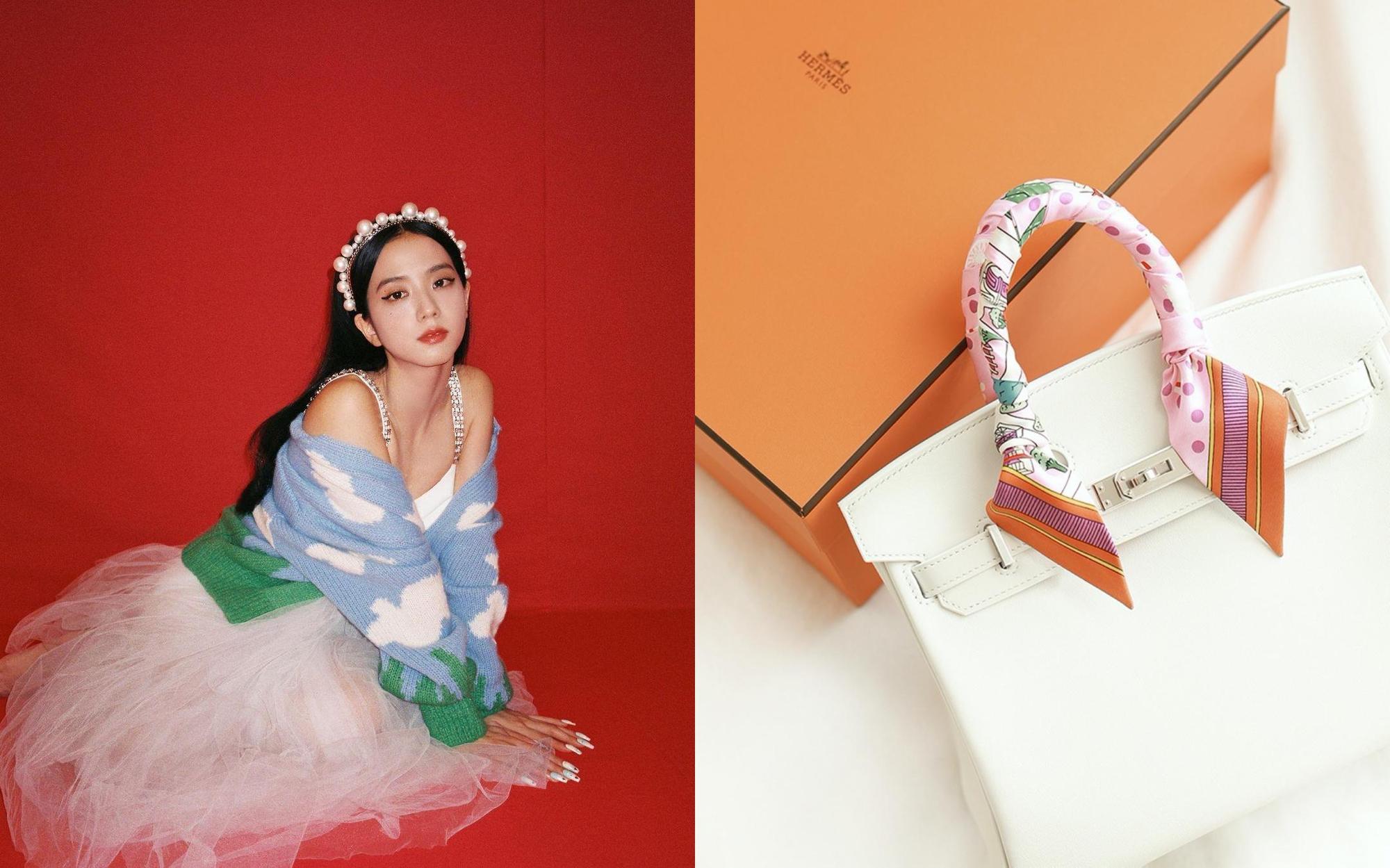 大陸粉絲為BLACKPINK成員Jisoo準備了超過新台幣1,600萬元的生日應援,禮物包括柏金包。(翻攝Jisoo IG、大陸金智秀吧微博)
