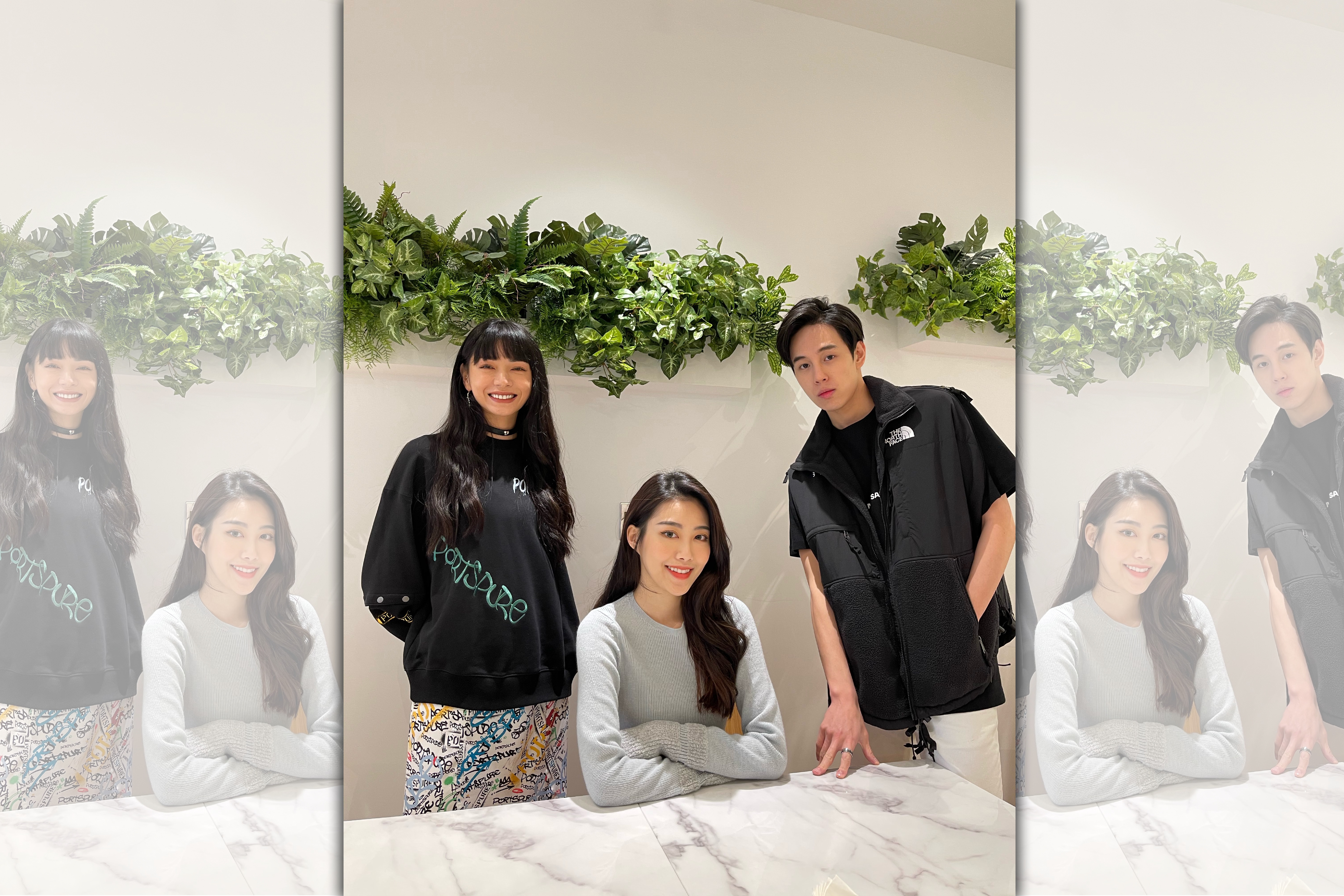 微風女神郭源元今（5日）帶著同門師妹宋蘋恩及師弟孫麥傑一同出席媒體聚餐。（微風國際提供）