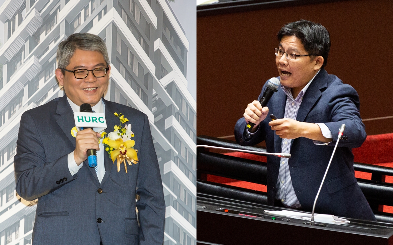 花敬群（左圖）對罵邱顯智是「蟑螂」致歉，邱顯智無奈表示，感慨多於生氣。（本刊資料照）