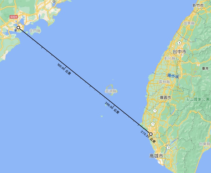 解放軍聲稱,台灣多數、特別是西半部基地,都在新型火箭的射程內。(翻攝自Google地圖)