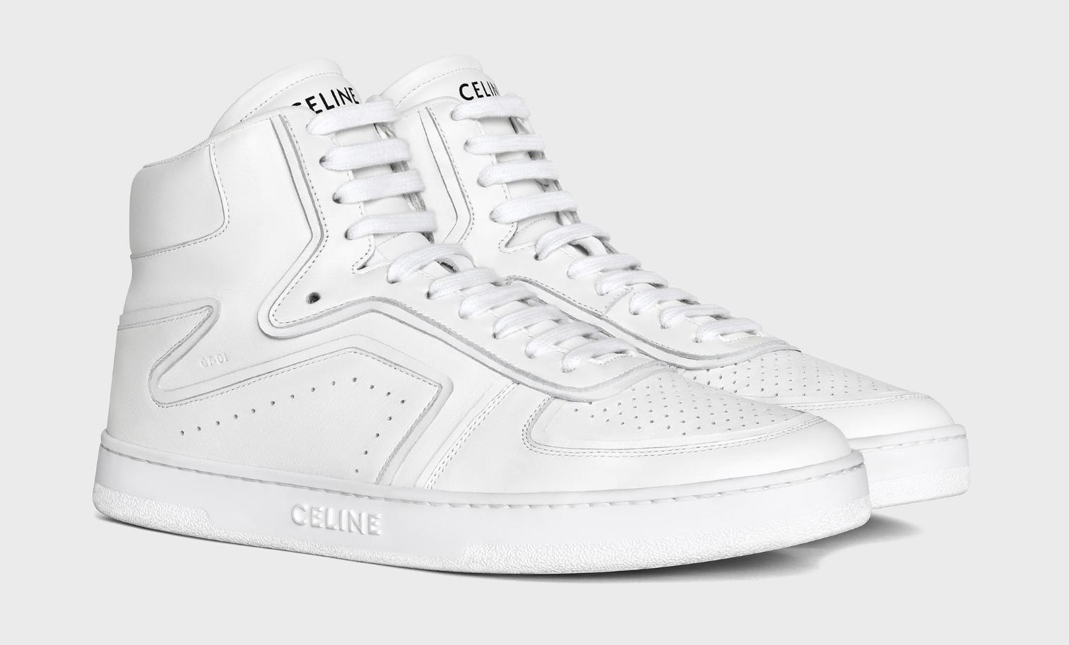 Z TRAINER CT-01 黑白高筒皮革運動鞋,NT$27,000。(CELINE提供)