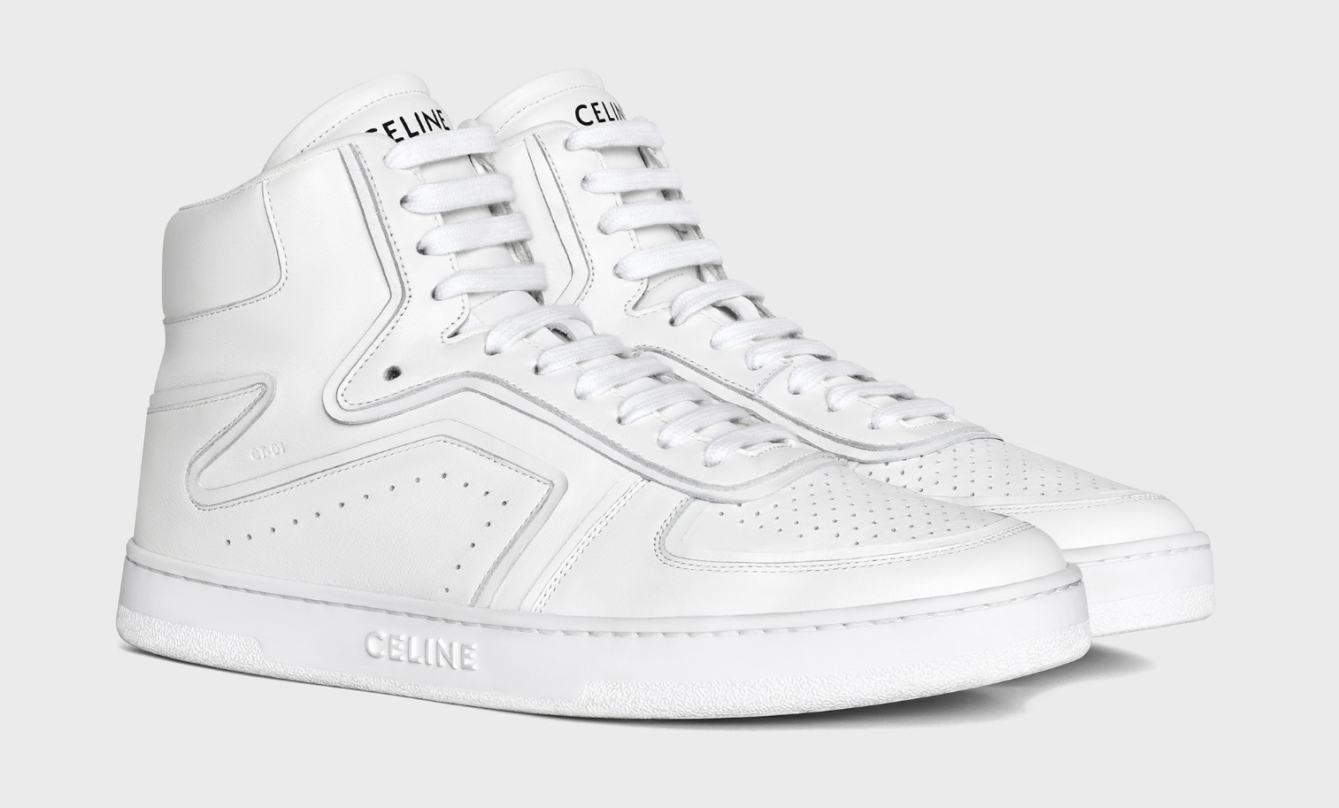Z TRAINER CT-01 黑白高筒皮革運動鞋，NT$27,000。（CELINE提供）