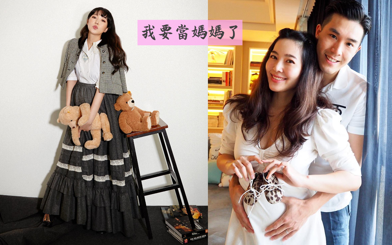 廖曉喬與老公董子淳去年7月宣告迎來新生命，預產期要到了，賈永婕開玩笑質問︰「肚子勒？」（翻攝自廖曉喬臉書）