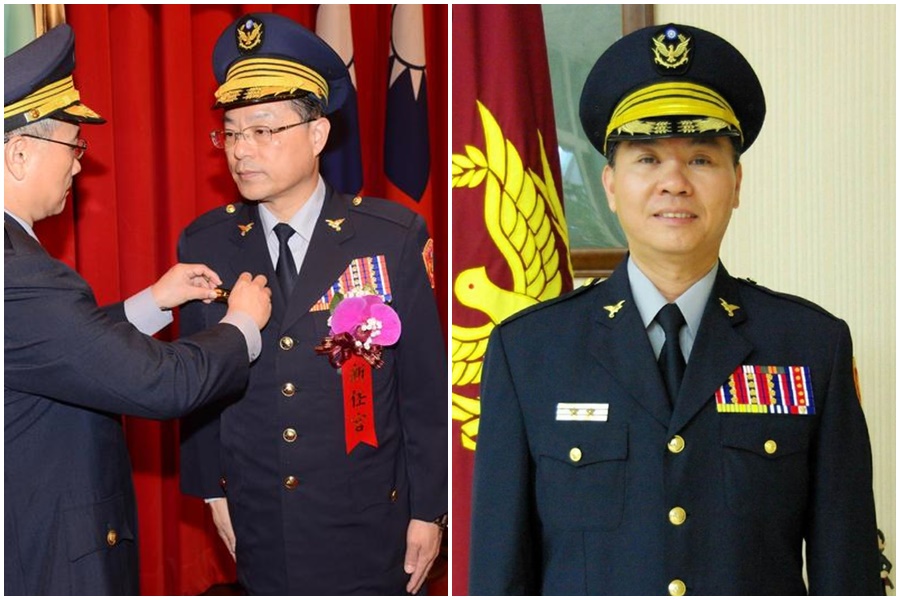 現任刑事局長黃明昭（左）、警政署主任祕書方仰寧，傳出將接任高雄、台南市警察局長。（警政署提供）