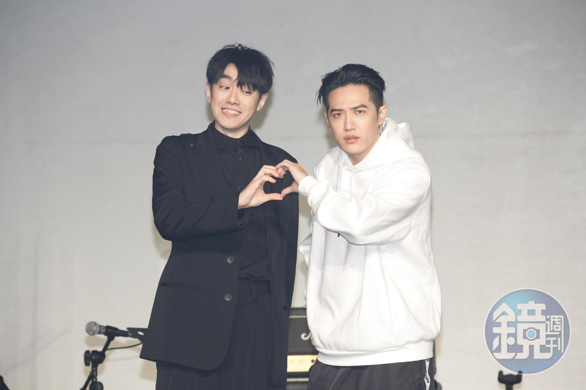 熊仔（右）擔任李友廷演唱會嘉賓。