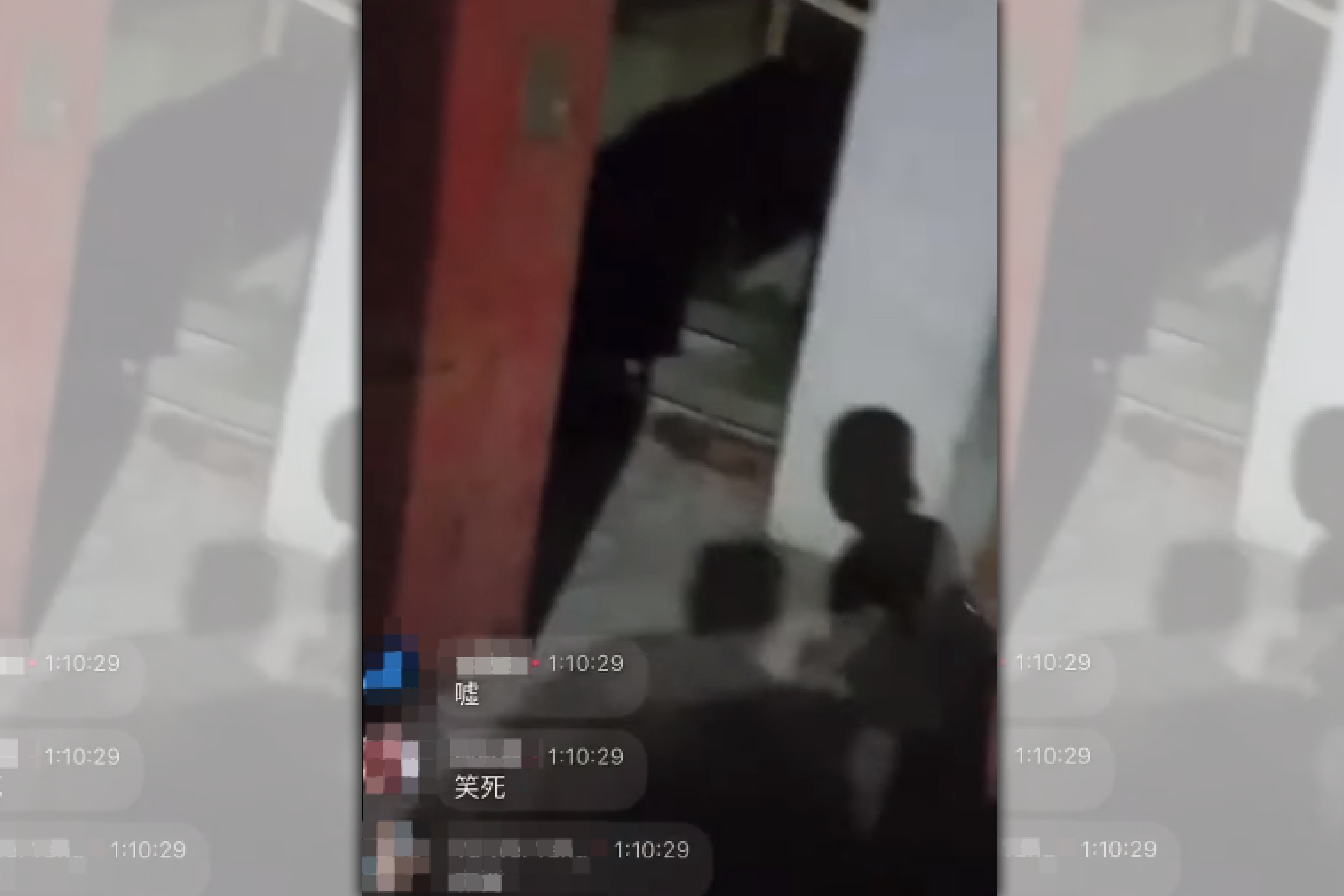 臉書直播主阿鬧帶著團隊前往高雄一間廢棄空屋探險直播。（翻攝臉書）