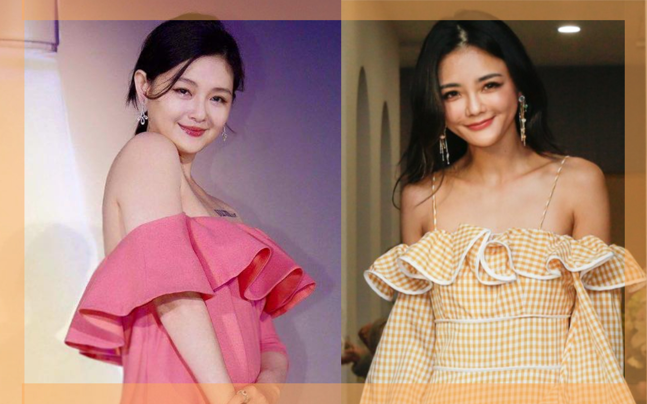 夏黃廉盈（右圖）的顏值與身材與大S（左圖）激似。（陳仁萱攝、翻攝自大S徐熙媛臉書）