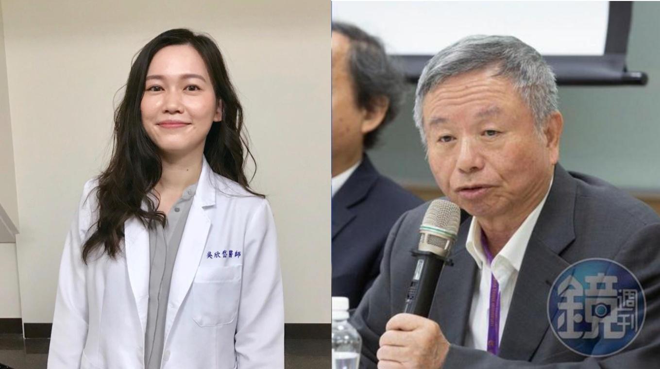 前衛生署長楊志良(右)批染疫醫師沒自覺應該被開除,血管外科醫師吳欣岱(左)爆氣回:「不懂別裝懂。」(翻攝自吳欣岱臉書、本刊資料照)