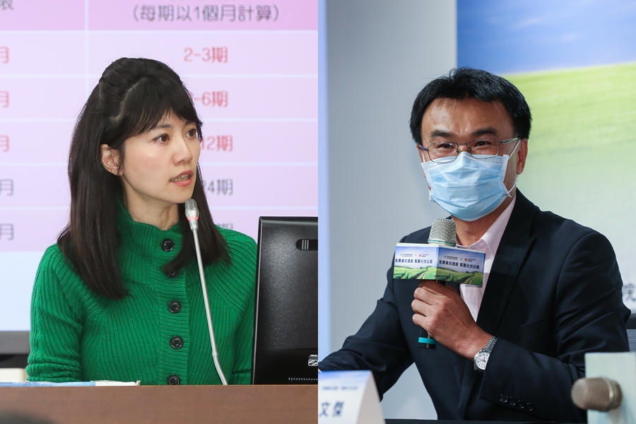 立委高嘉瑜（左）今質詢農委會委陳吉仲（右）時稱「台灣豬標章」陷很多店家於不義。（本刊資料照）