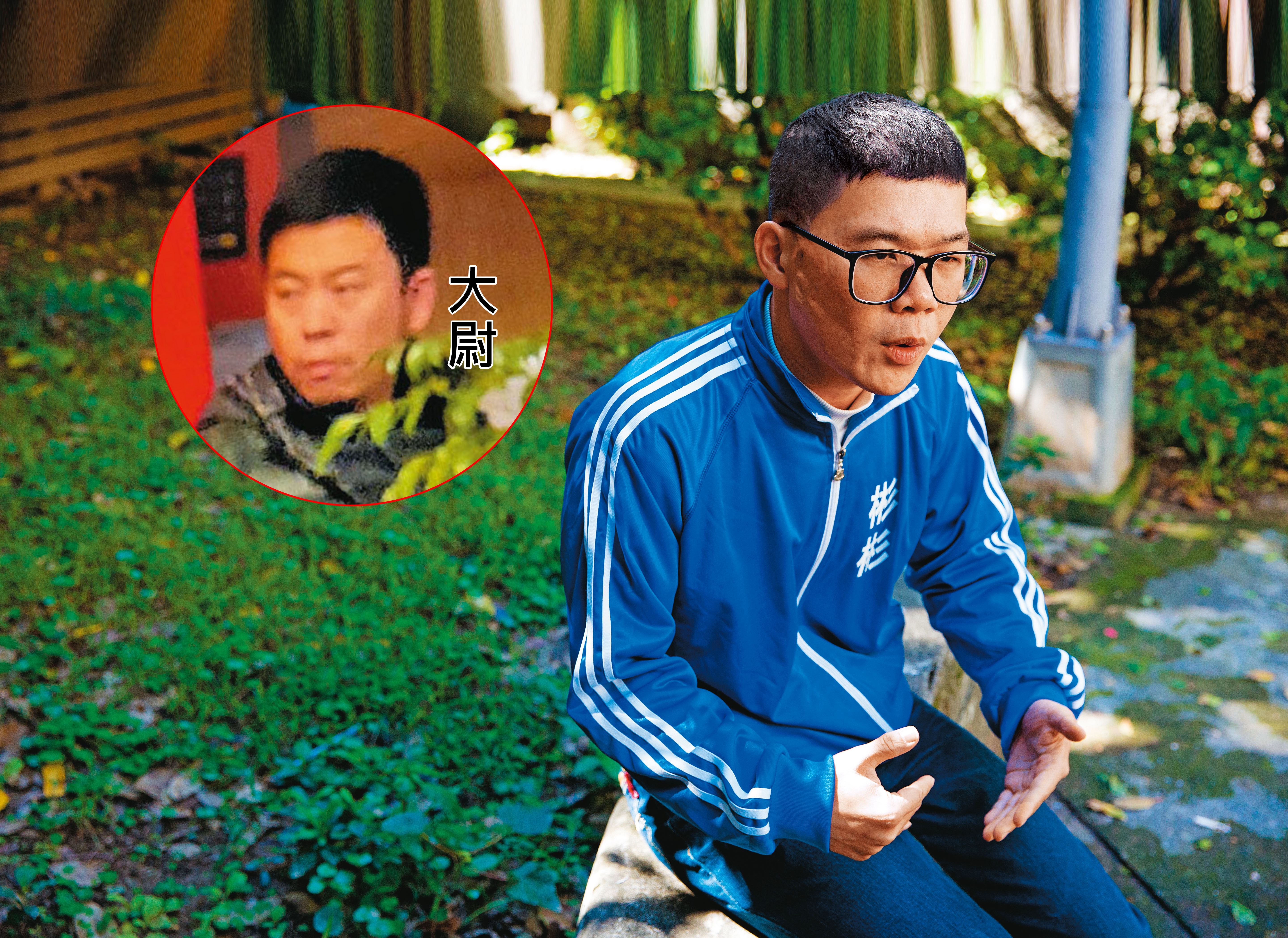 文創作家彬彬指控靈異老師大尉（左）利用鬼神之說詐騙他，使他暴瘦二十多公斤。