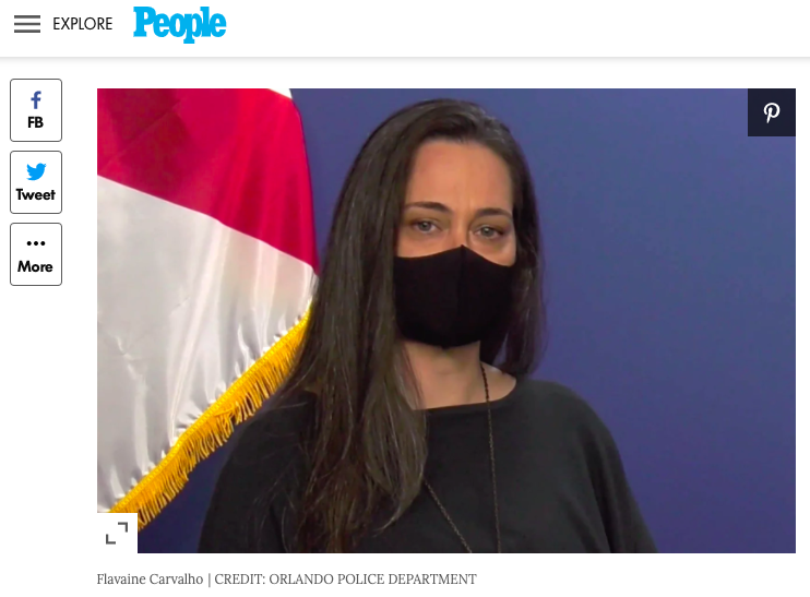 機警的女服務生Flavaine Carvalho受訪,還原當時經過,表示男童眉宇間有明顯傷痕。(翻攝《PEOPLE》 網站 / ORLANDO POLICE DEPARTMENT提供)