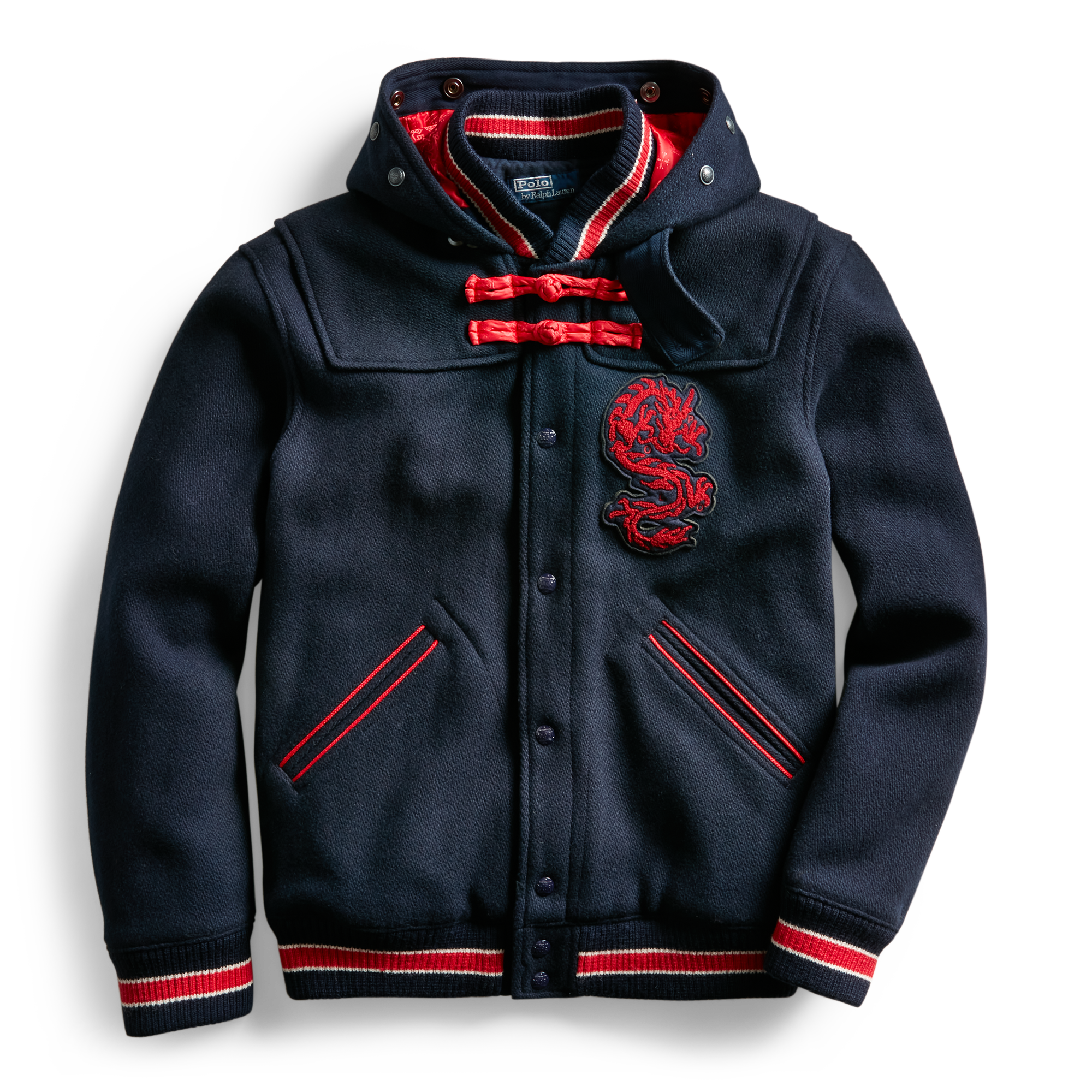 Polo by Ralph Lauren. The CLOT Collection聯名系列棒球外套，價格店洽。（Polo Ralph Lauren提供）