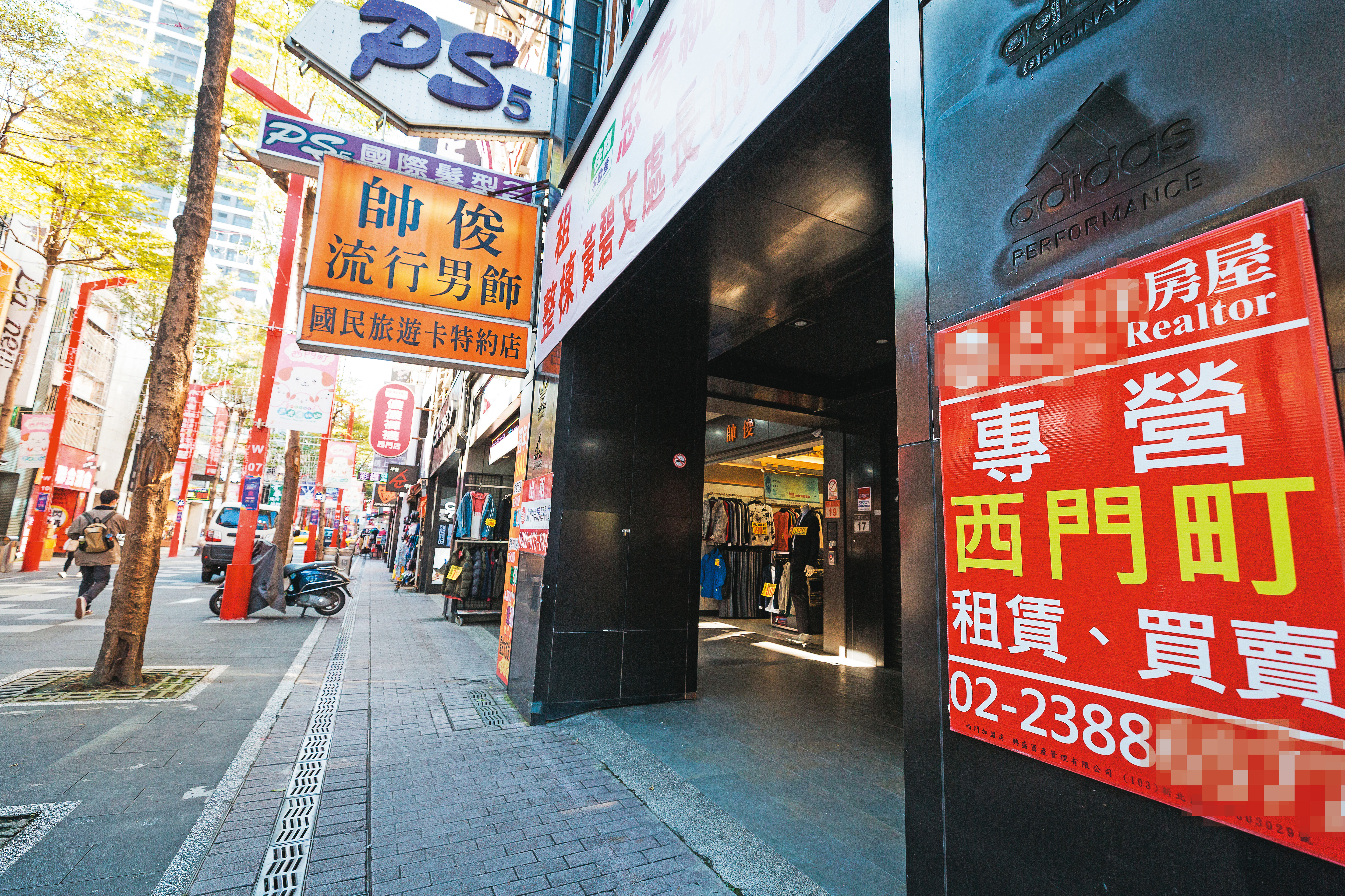 武昌街二段堪稱重災區，空店待租、待售數量居西門商圈之最。