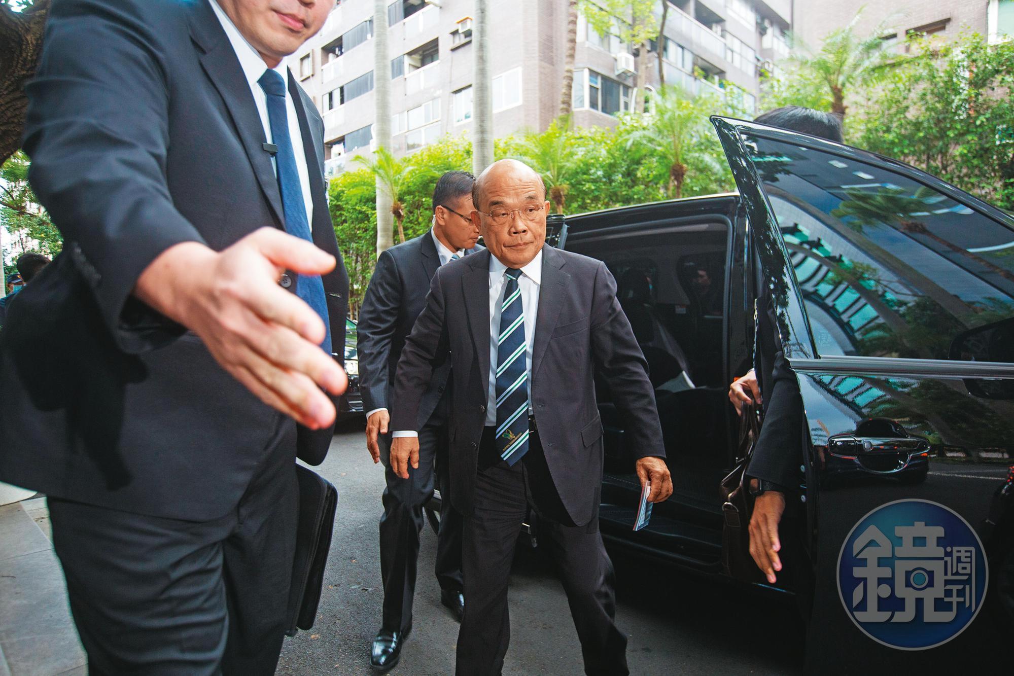 行政院長蘇貞昌宣誓,對於違法亂紀,一定要嚴查嚴辦,才能彰顯司法正義,還人公道。
