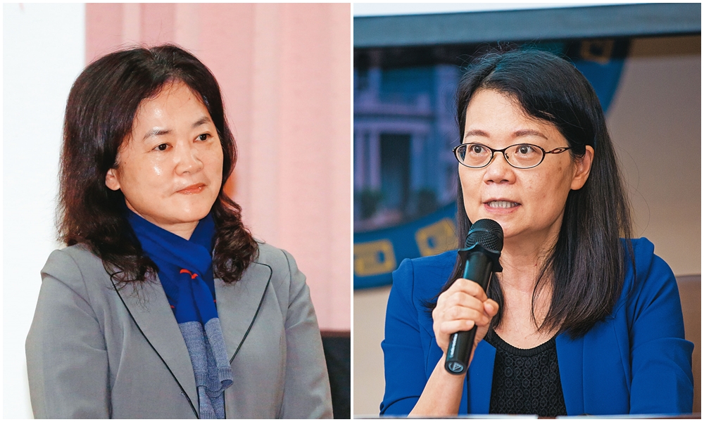 監察委員林雅鋒（左）、王美玉（右）在重重壓力下接力調查石木欽案，去年通過彈劾。