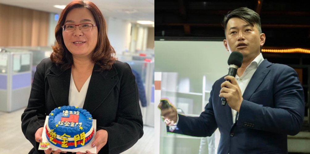 立法委員陳玉珍接受媒體採訪自爆，與基進黨立委陳柏惟是姑侄關係。（翻攝自陳玉珍與陳柏惟臉書）