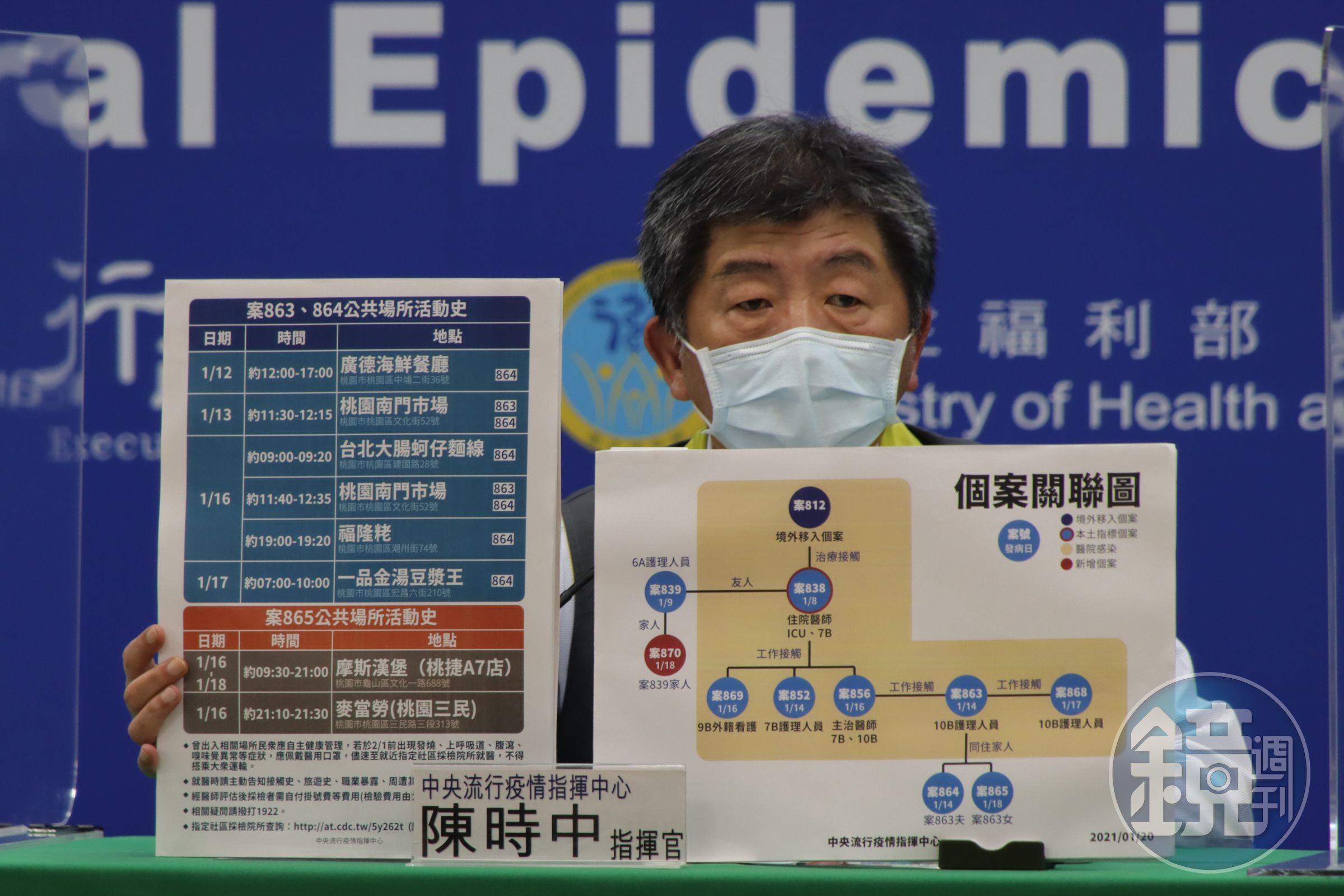 國內本土武肺確診個案再添一例，為先前染疫護理師的同住家人。（指揮中心提供）