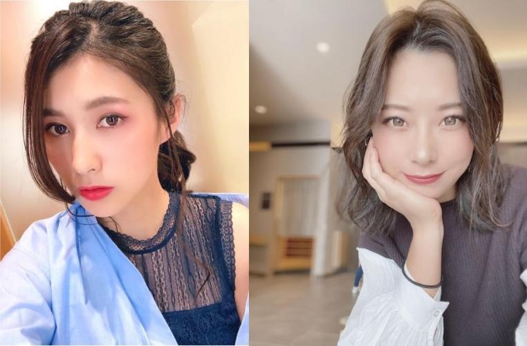 高塚南海(左)曾在日本女子職棒的選美比賽中高居第2名,只輸給傳奇球星加藤優(右)。(翻攝自高塚南海IG)