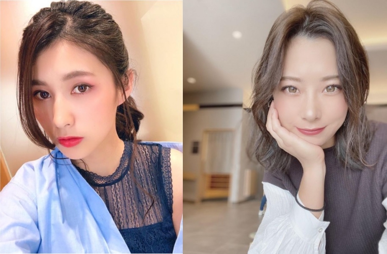 高塚南海(左)曾在日本女子職棒的選美比賽中高居第2名,只輸給傳奇球星加藤優(右)。(翻攝自高塚南海IG)