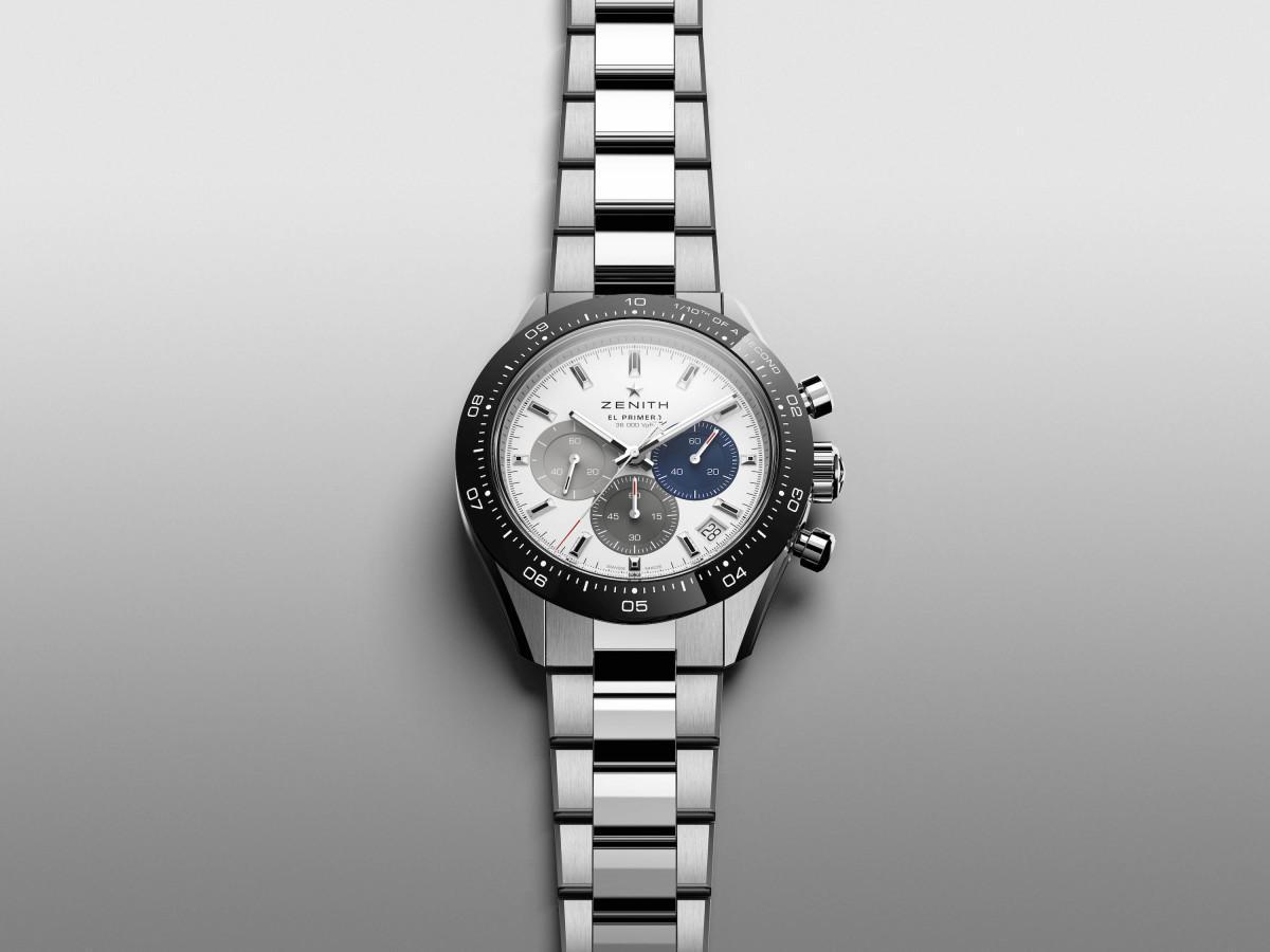 真力時ZENITH Chronomaster Sport的錶徑為41mm,大小適宜,三色計時錶圈是其最大特色,雖然有勞力士迪通拿的影子,不過ZENITH與勞力士在歷史上有深厚的淵源,用它來做為鋼迪之外的另一個選擇,非常完美。