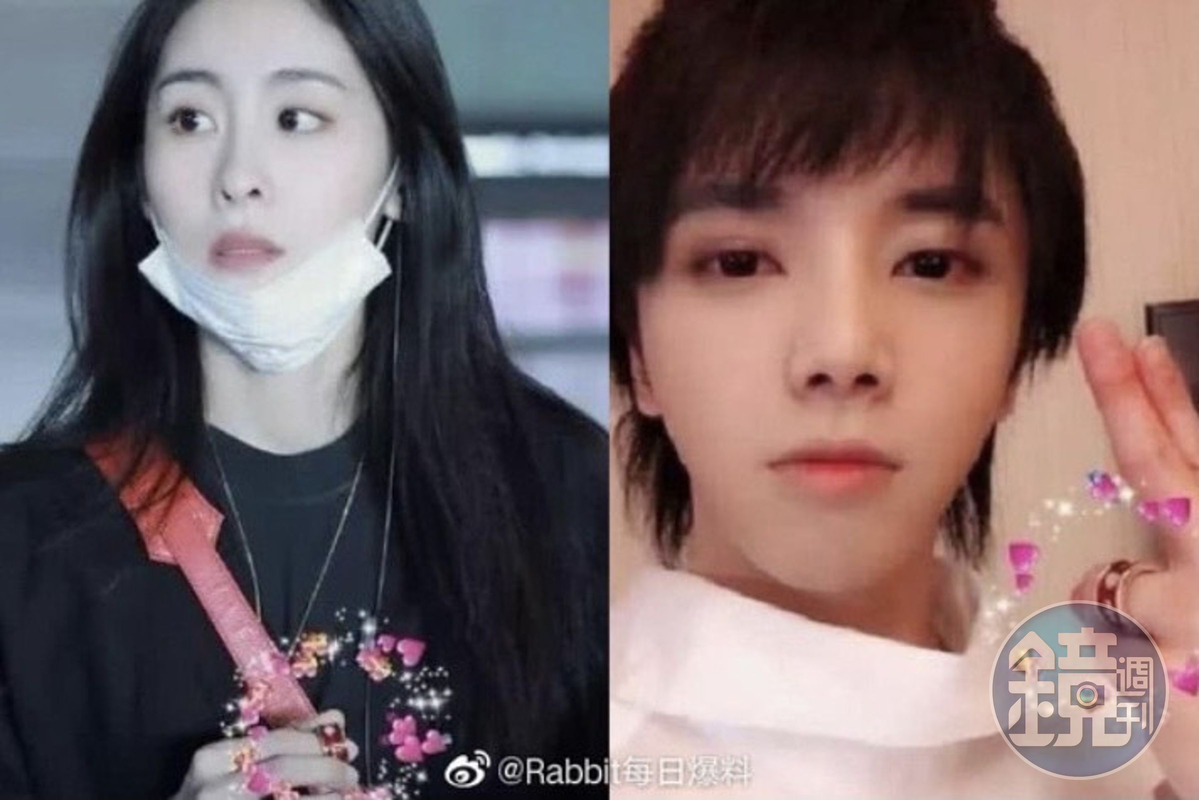 華晨宇、張碧晨緋聞傳了3年，曾被發現佩戴同款情侶戒。（翻攝自微博）