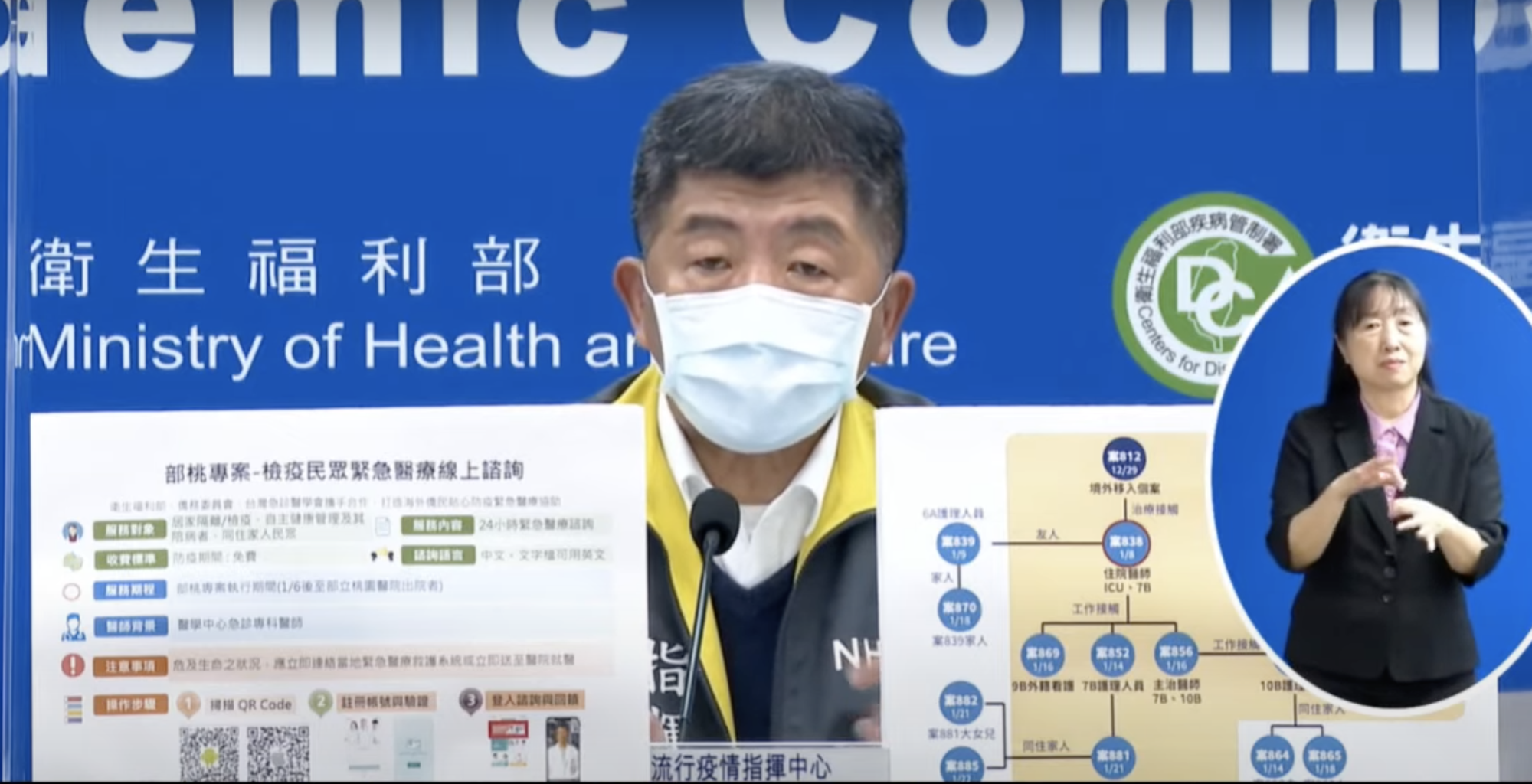 衛福部部長陳時中。（翻攝畫面）